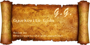 Gyurkovits Gida névjegykártya